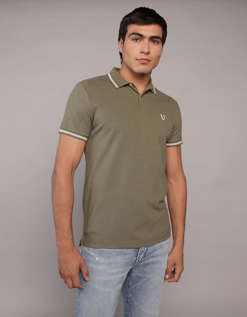 Camiseta tipo polo de piqué de hombre AE