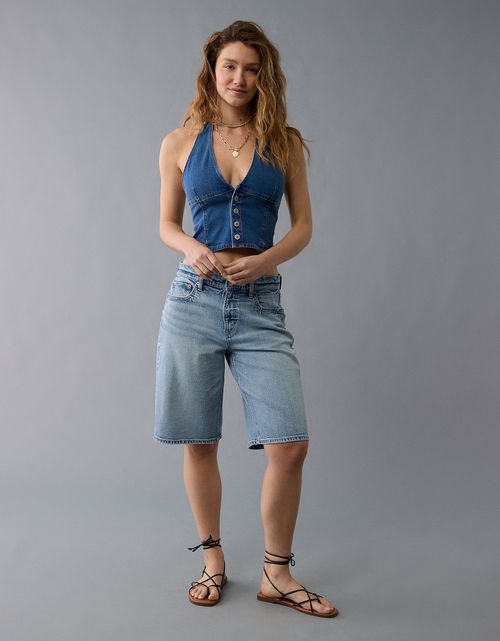 Chaleco Halter de Mezclilla Ae