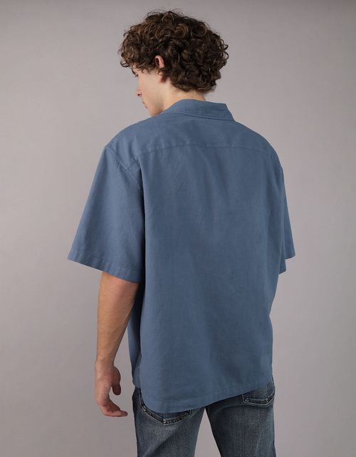 Camisa en Lino Manga Corta para Hombre