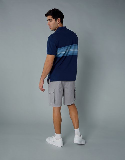 Camiseta Polo de Rayas con Logo de Ae