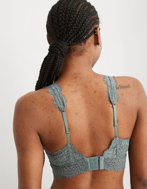 Bralette Aerie Eyelash Lace acolchado escotado