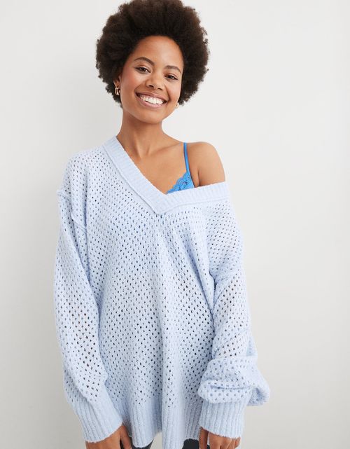 Suéter Ae Oversized cuello V