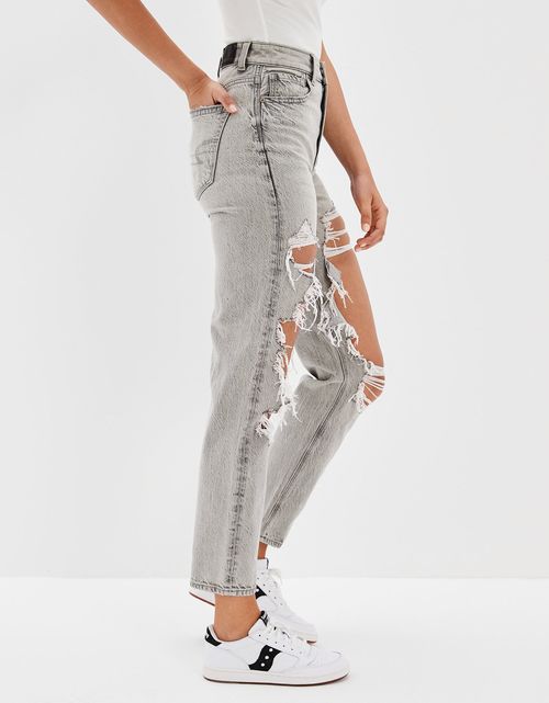 Mom Straight Jean AE con rotos