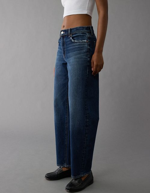 Jean barrel con stretch de mujer AE