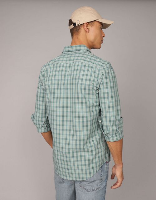 Camisa de popelina manga larga de hombre AE