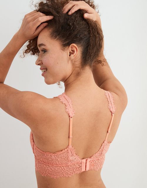 Bralette Aerie con encaje deshilado con escote profundo