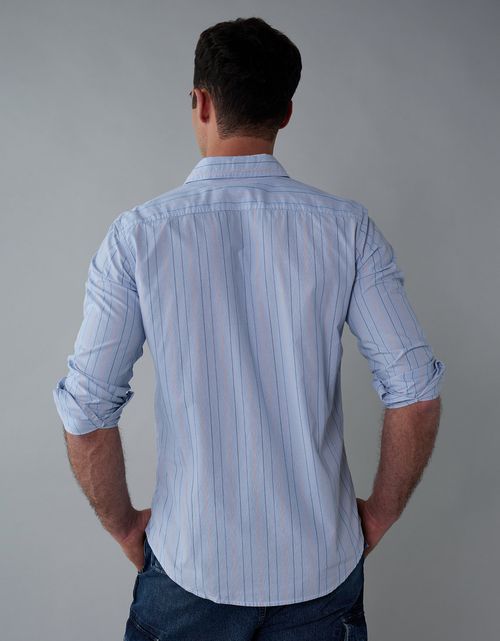 Camisa de popelina manga larga de hombre AE