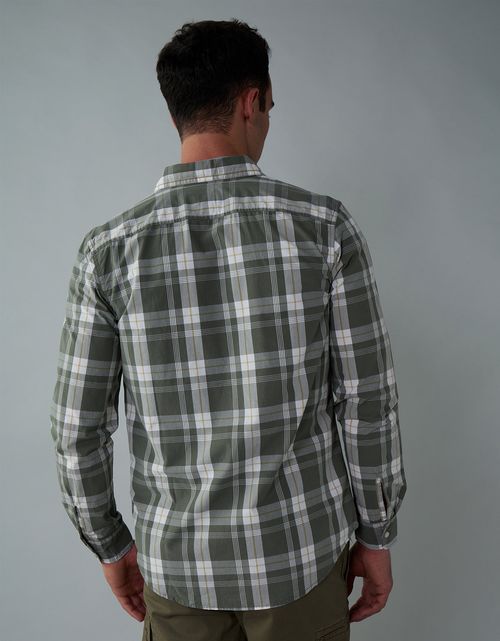 Camisa de popelina manga larga de hombre AE