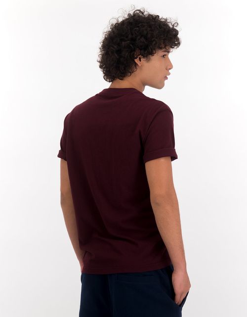Camiseta cuello Henley manga corta Hombre AE