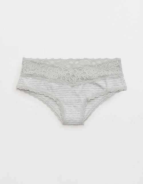 Undies Aerie en algodón con encaje deshilado