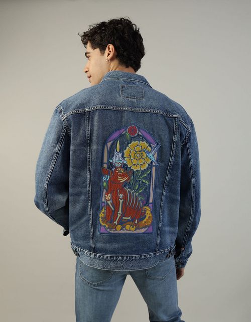 Chaqueta AE en Denim día de los muertos