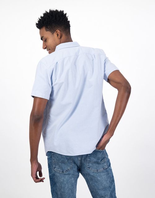 Camisa Oxford de Manga Corta con Botones