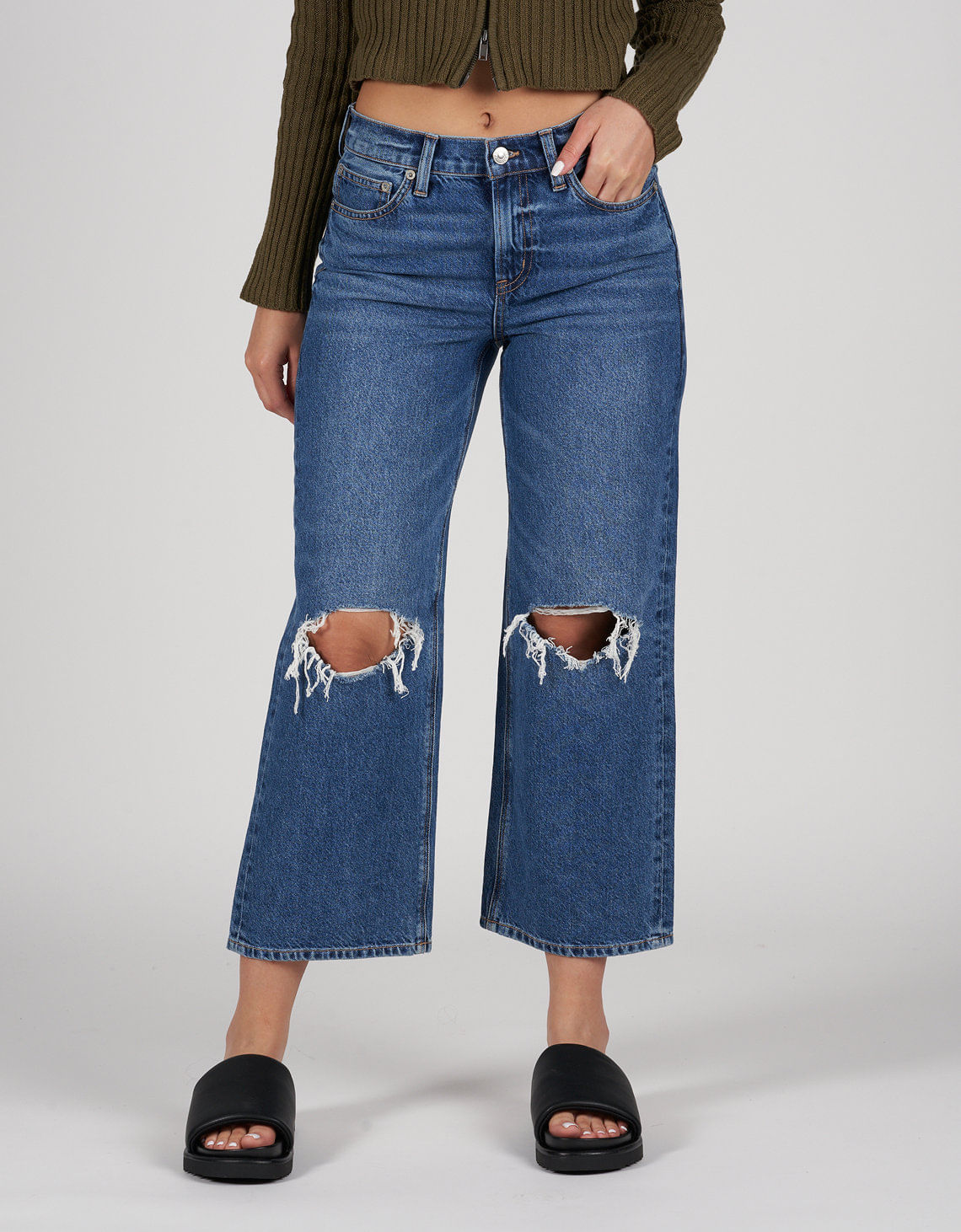 Jeans tiro medio para mujer American Eagle