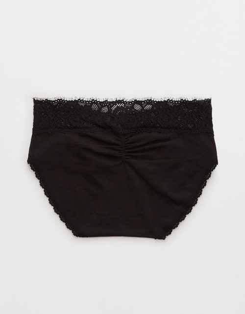 Undies Aerie en algodón con encaje deshilado