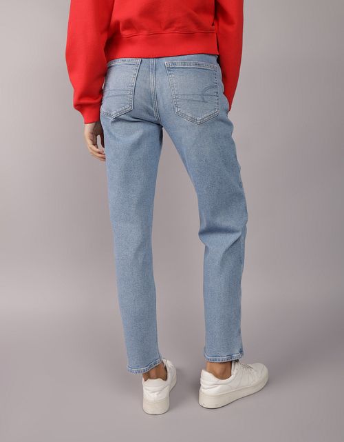Jean straight de tiro alto de mujer AE