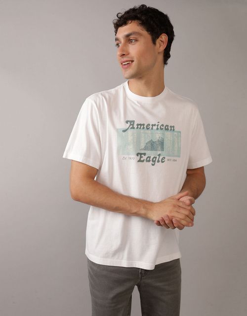 Camiseta con Gráfico Manga Corta Hombre AE