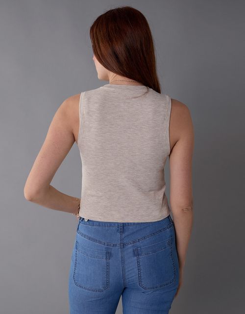 Tank top con botones de mujer AE