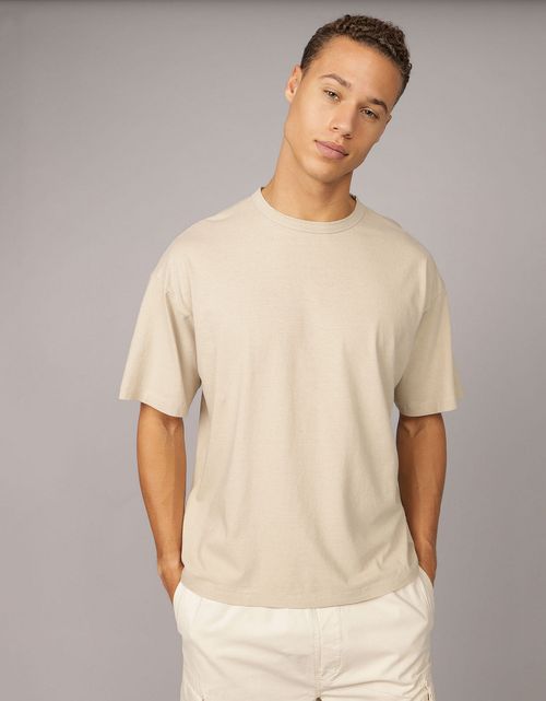 Camiseta de mezcla de lino Ae Boxy