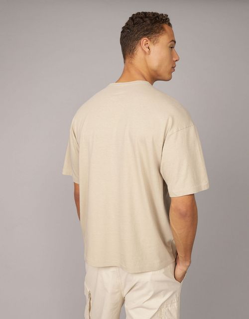 Camiseta de mezcla de lino Ae Boxy