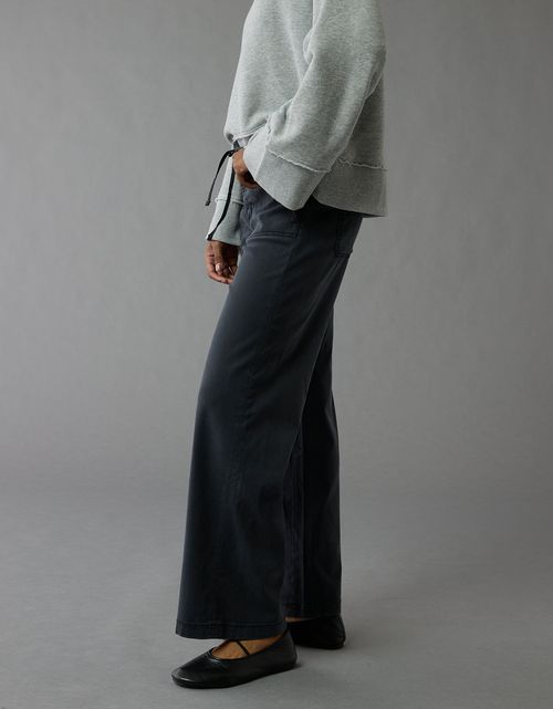 Pantalón ancho de tiro bajo y pierna ancha Ae Stretch