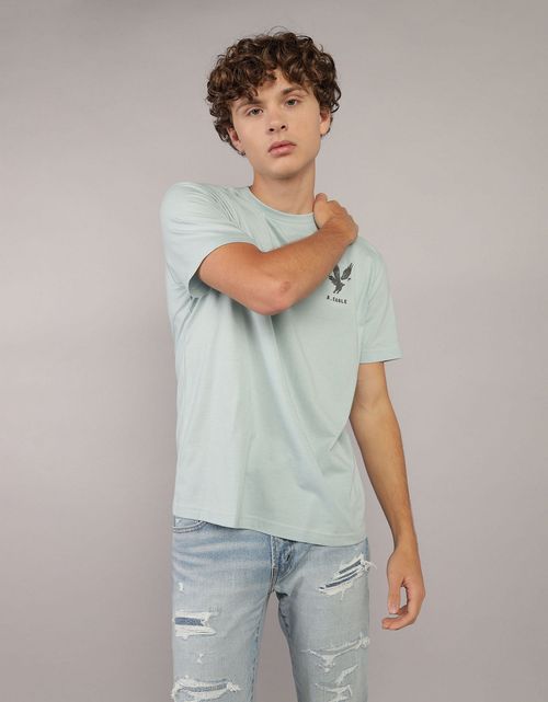 Camiseta manga corta con gráfico de hombre AE