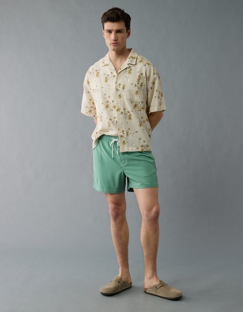 Pantaloneta de baño con estampado de hombre AE