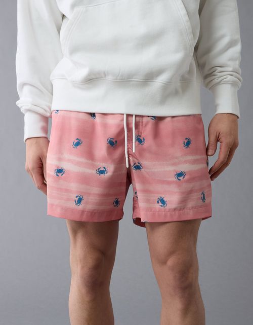 Pantaloneta de baño con estampado de hombre AE