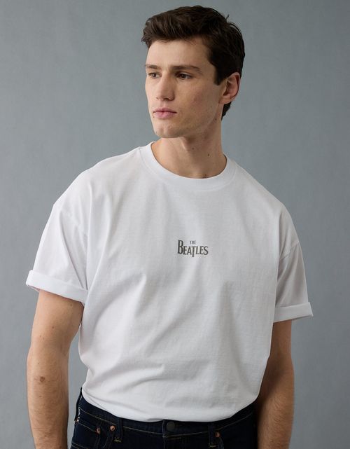 Camiseta Gráfica de los Beatles Estilo Boxy