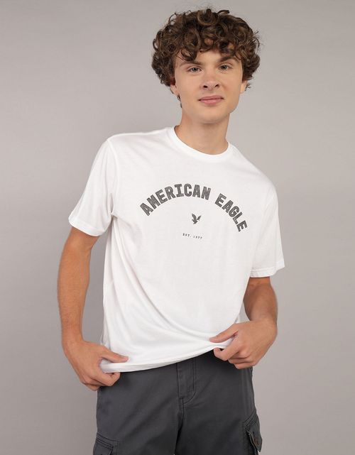 Camiseta manga corta con gráfico de hombre AE