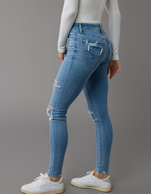 Jegging Tiro Alto con rotos Mujer AE