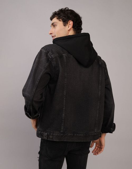 Chaqueta en Denim con capucha Hombre AE