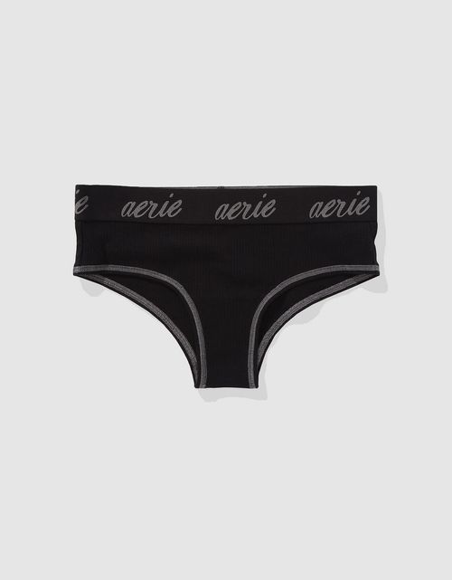 Panty Cheeky en Algodón Canalé con Logo Superchill de Aerie