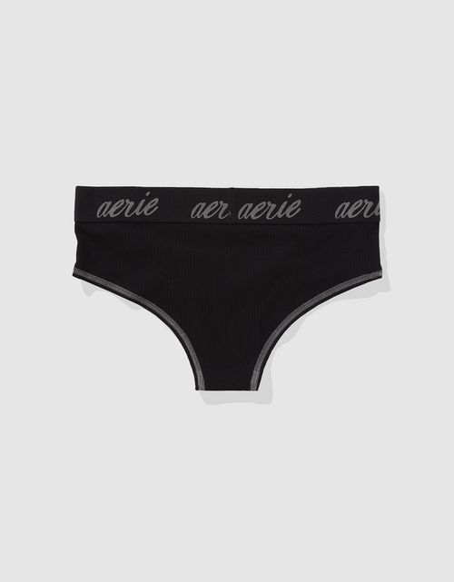 Panty Cheeky en Algodón Canalé con Logo Superchill de Aerie