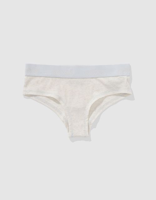 Panty Cheeky en Algodón Canalé con Logo Superchill de Aerie