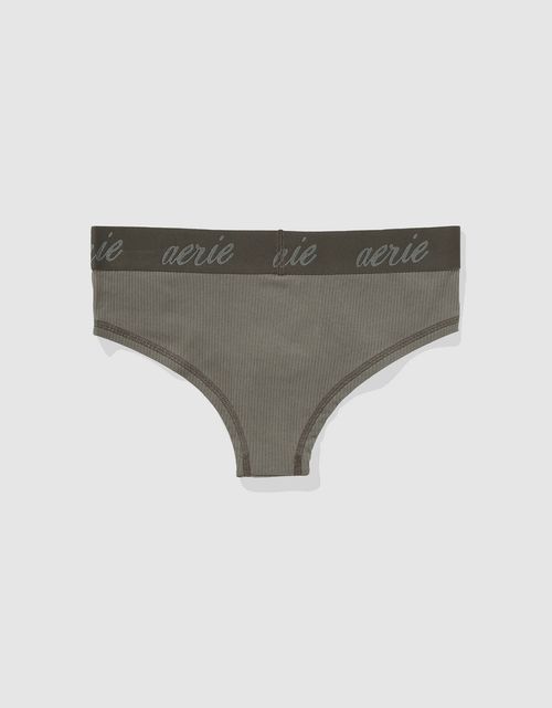 Panty Cheeky en Algodón Canalé con Logo Superchill de Aerie