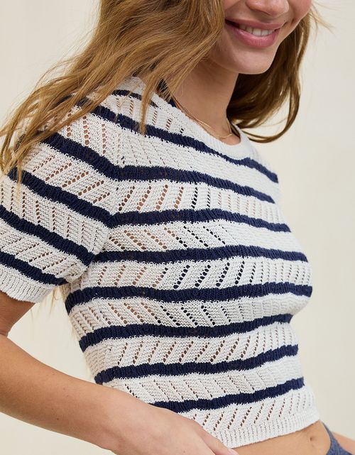 Suéter ajustado de manga corta Aerie