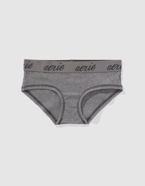Panty Boybrief en Algodón Canalé con Logo Superchill de Aerie