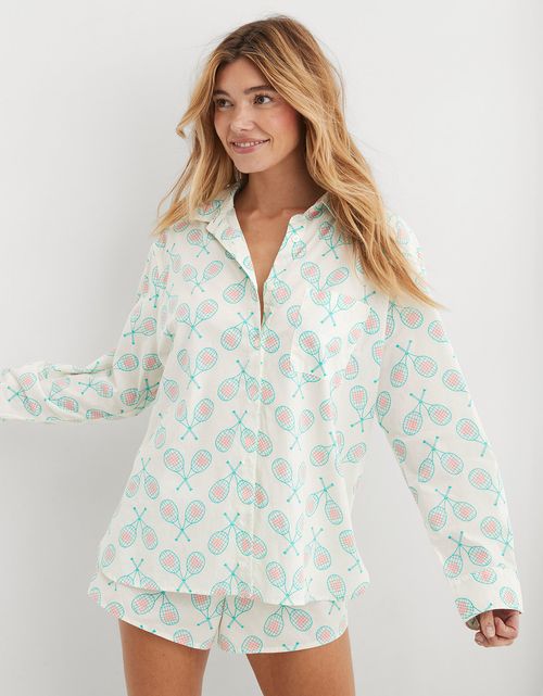 Camisa de pijama Aerie en franela
