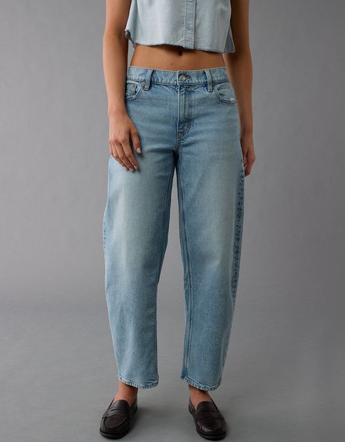 Jean barrel con stretch de mujer AE