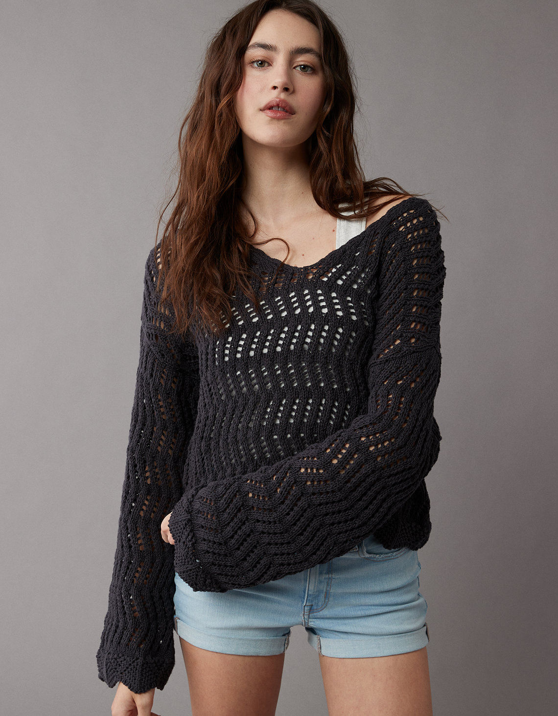 Blusa Buzos Tejidos De Mujer Buzos Tejidos Para Mujer American Eagle