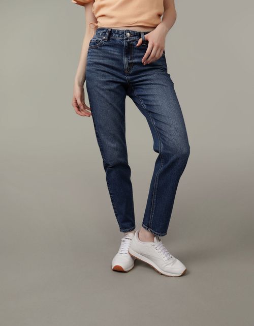 Jeans AE mom fit elásticos de Mujer