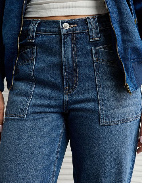 Jean Baggy Straight con Tiro Alto Ae