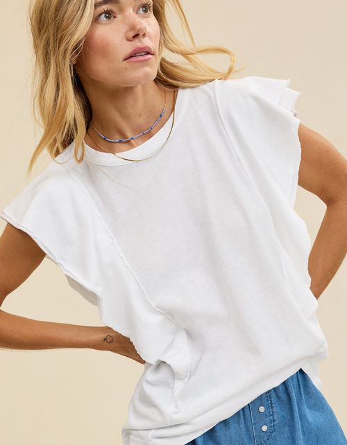 Camiseta con Mangas Onduladas Aerie