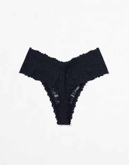 Tanga Hilo con Encaje Floral Rosey Show Off de Aerie