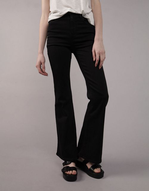 Jean flare de tiro alto de mujer AE